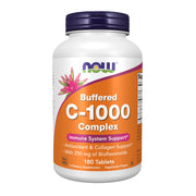 NOW Foods Vitamin C-1000 buffered tablets in a bottle for daily immune support.