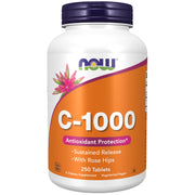 NOW Foods Vitamin C-1000 with Rose Hips bottle for daily supplement use