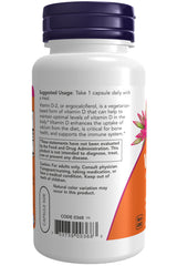 NOW Foods Vitamin D-2 three-pack packaging for value and convenience