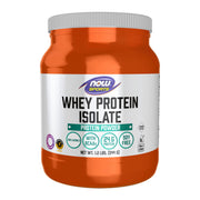 NOW Foods Whey Protein Isolate with BCAAs: scoop view for post-workout fueling.