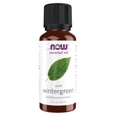 NOW Foods Wintergreen Oil bottle for uplifting aromatherapy and refreshing room scent