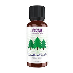 NOW Foods Woodland Walk oil blend bottle with fresh woodsy scent for home relaxation