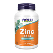 NOW Foods Zinc Gluconato 50 mg, frasco con tabletas, apoyo a funciones enzimáticas básicas.