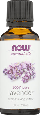 NOW Foods Lavanda, aceite 1oz, botella, aroma puro para difusor.