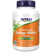 NOW Foods Ginkgo Biloba 120 mg bottle emphasizes daily herbal support