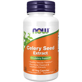 NOW Foods Celery Seed Extract bottle highlighting potential vascular support