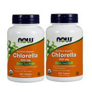 NOW Foods Chlorella 500 mg bottle front for daily supplementation