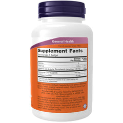 NOW Foods CoQ10 400 mg softgels being poured for easy daily use