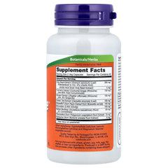 NOW Foods D-Flame 90 Vcaps label close-up with product details