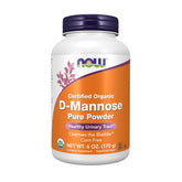 NOW Foods D-Mannose powder bottle for convenient urinary tract support.