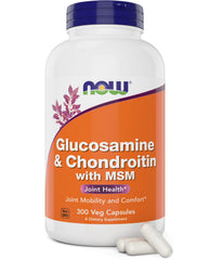 Now Foods Glucosamine Chondroitin MSM bottle front for daily joint support