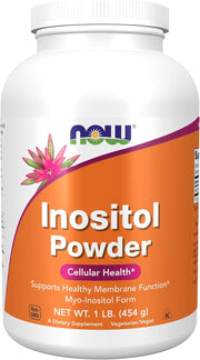 NOW Foods Inositol Powder packaging with two-pack for convenient daily use.