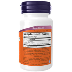 NOW Foods Lutein bottle back, usage guidance for daily use.