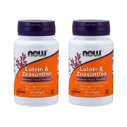 NOW Foods Lutein & Zeaxanthin bottle front with 60 softgels for daily eye support.