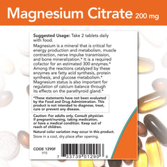 NOW Foods Magnesium Citrate tablet close-up for easy dosing.
