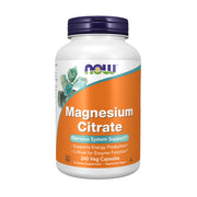 NOW Foods Magnesium Citrate bottle for daily energy and nerve support.