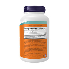 NOW Foods Magnesium Citrate label highlighting purity and certifications.