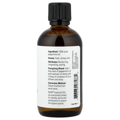 Now Foods peppermint oil in a diffuser setup for a refreshing mood boost.