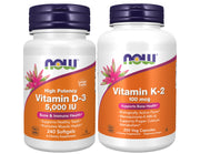 NOW Foods Vitamin D-3 softgels bottle for daily immune and bone support