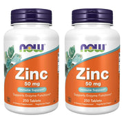 NOW Foods Zinc 50 mg bottle front; convenient daily supplement option.