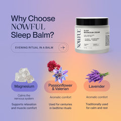 Nowful Sleep Aid Cream valerian root infusion close-up