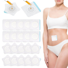NQEUEPN castor oil pack wrap square white patches, highly absorbent for oil containment.