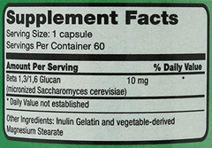 NSC Immunition capsules close-up highlighting beta glucan for immune support.