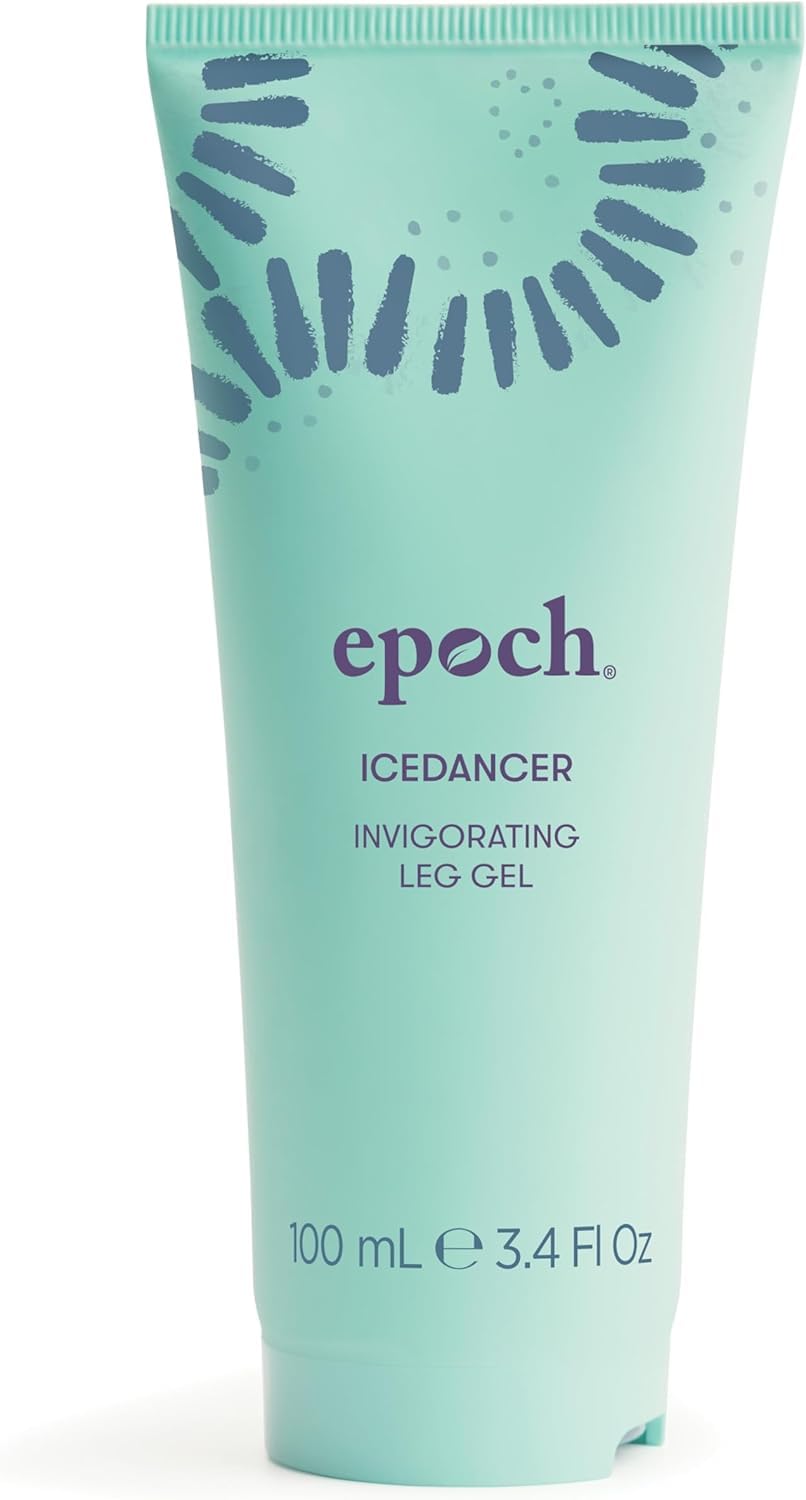 Nu Skin Epoch Ice Dancer bottle pour for refreshing leg cooling moment.