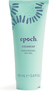 Nu Skin Epoch Ice Dancer bottle pour for refreshing leg cooling moment.