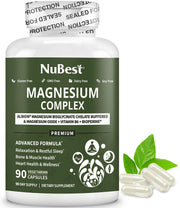 NuBest Magnesium Glycinate bottle-front for daily bone and muscle support