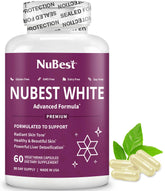 NuBest White glutathione 400mg bottle shows antioxidant support for healthier-looking skin