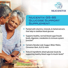 Nucentix GS-85 ingredient label detail showcases a natural, researched blend for informed decisions.