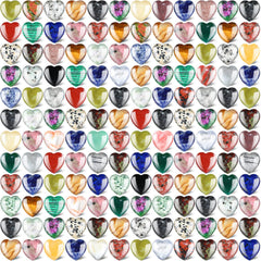 Nuenen natural heart-shaped worry stones bulk in assorted colors for meditation.