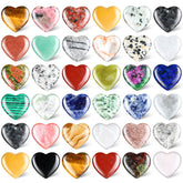 Nuenen heart-shaped crystal worry stone in assorted colors for calm mindfulness