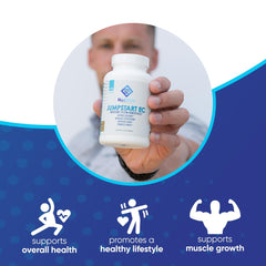 NuEthix Jumpstart EC bottle on a table suggesting support for post-workout recovery.