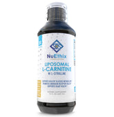 NuEthix Liposomal L-Carnitine bottle label highlighting fat metabolism support