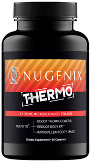 Nugenix Thermo bottle front highlighting energy-boosting formula