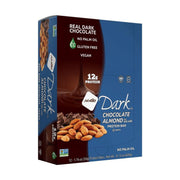 NuGo dark chocolate almond sea salt bar packaging showcases premium ingredients and on-the-go convenience.