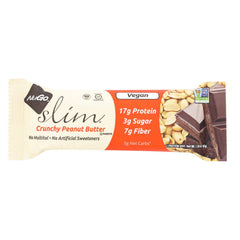 NuGo Slim Crunchy Peanut Butter bar for a portable, crunchy snack on the go