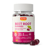 NUISM Beet Root Gummies bottle with berry flavor for daily energy support.