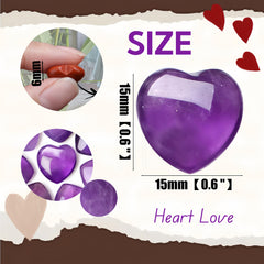 NUKAYAI amethyst heart closeup: vibrant violet stones for focus and serenity.
