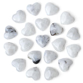 NUKAYAI Moonstone Heart crystal on desk promotes calm focus.