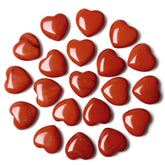 NUKAYAI red Jasper heart crystals set, ideal for meditation and grounding.