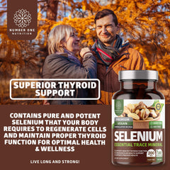 Number One Nutrition N1N selenium packaging back label; shows ingredient details.