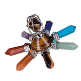 Nupuyai 7 chakra energy generator pyramid with Merkaba star promotes meditation focus.