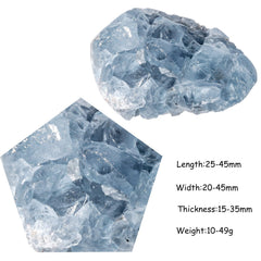 Nupuyai blue Celestite cluster with varied color patterns for office desk and meditation spaces.