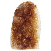 Nupuyai citrine geode cluster rough front view shows natural golden crystals for decor