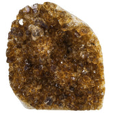 Nupuyai citrine geode cluster upright crystals illuminate desk decor for warmth.