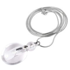Nupuyai diffuser necklace with rock quartz pendant for subtle aromatherapy.