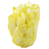 Nupuyai titanium-coated quartz cluster under light adds color and ambiance to a desk.
